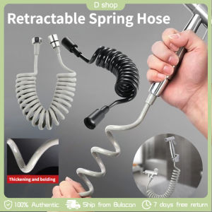 Stainless Steel Retractable Spring Hose 1.5M 2M Water Inlet Hose for Toilet Sprayer Bathroom