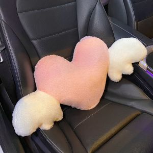 Gối Tựa Đầu Tựa Lưng Ô Tô Hình Đôi Cánh Trái Tim Chất Liệu Mềm Mại Êm Ái
