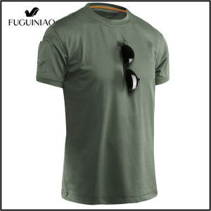 FUGUINIAO Men Breathable Army Tactical Combat T Shirt Military Dry Sport Outdoor T-shirt