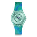 Swatch Skin PARADISE MIST SS08G111 Green Silicon strap watch. 