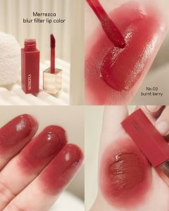 Merrezca Blur Filter Lip Color ลิปเนื้อแมทกำมะหยี่ สีสวยชัดไม่ตกร่อง