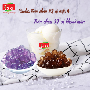 Combo Trân châu 3Q vị cafe & Trân châu 3Q vị khoai môn
