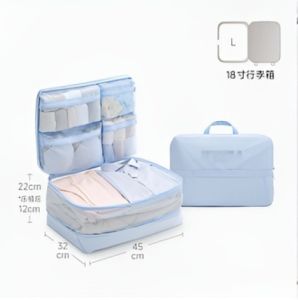 Compression Storage Bags 5 In 1 Space Saver Bags 200% Extra Capacity Packing Cubes Suitcase Organizers Travel Luggage Bags
