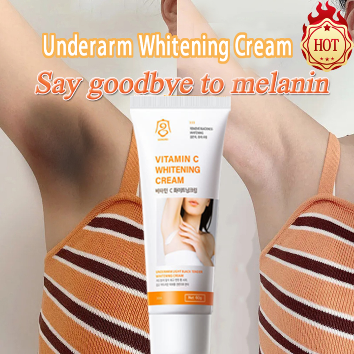 Krim Cream Crem Pemutih Ketiak dan Selangkangan / Mencerahkan Kulit Ketiak dan Daerah Kewanitaan / Memutihkan Ketiak dan Selangkangan dengan Cepat dan Ampuh / Whitening Cream Vitamin C 60g 100% Original