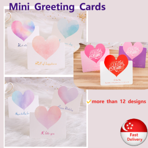 【Mothers day cards】10Pcs Mini greeting card ins style simply design Christmas mothers day birthday thank you Teachers day cards