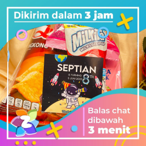 9-15 Sticker Ulang Tahun Anak Bentuk Kotak Stiker Ultah Undangan Happy Birthday Uk. Besar Zennida