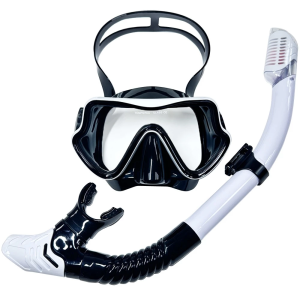 [SG Ready Stock]Professional Scuba Snorkeling Diving Mask Set Free Breathing Anti-Leak Dry Top Snorkel Diving Mask