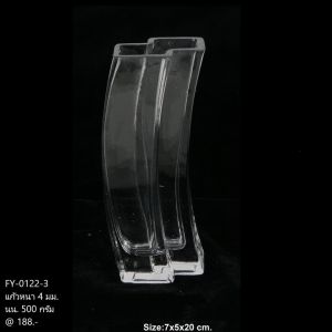 ดอกไม้สไตล์นอร์ดิก แบบแจกันแก้วใสทรงโค้ง สำหรับจัดดอกไม้