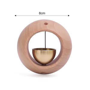 Japanese Round Wood Doorbell Creative Chime Entrance Doorbell Home Wall Hanging Bells/Magnet Decor Door Bell for Home Shop