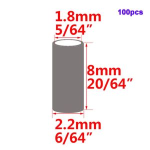 DEER Round Stainless Steel Alloy Fishing Wire Pipe Crimp Sleeves Connector Fishing Line Tube Tackle Tools