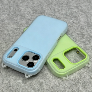 Luxury 2IN1 Candy Jelly Matte Cat Ears Case for iPhone 17 Air 16 15 14 Plus 13 12 11 Pro Max Shockproof Bumper Clear 2PCS Cover