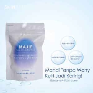 SKINSANE - Face & Body Bar Soap 80gr BPOM - Sabun Wajah dan badan Skinsane - Sicad - Sactea - Majie Skinsane By SR12