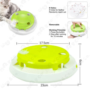 【🔥SG】Electric Interactive Cat Toys Catcher Chasing Pet Exercise Toys 360 Degree Rotating Cat Teaser Pets Supplies
