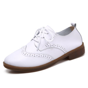 Sepatu Kerja Wanita Karet Flatshoes Wanita Casual Murah Selop Flat Shoes Cewek Oxford Kulit Terbaru Oxfords & Lace-Ups Kekinian 060