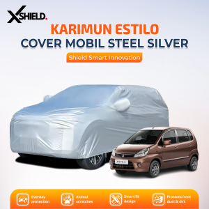 Cover Mobil Karimun estilo Sarung Penutup Mobil Silver Polyester Tebal Anti Panas UV -XSHIELD