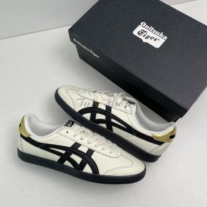 【Ready Stock】100%Original  ΟnΙΤsuΚα66 TΙgerShoes Sneakers With black Streaks And Yellow Heels Lace-up Sneakers Genuine Leather Youth Casual Soft Sole Shoes 66 Men And Women Shoes Size Eu36-45