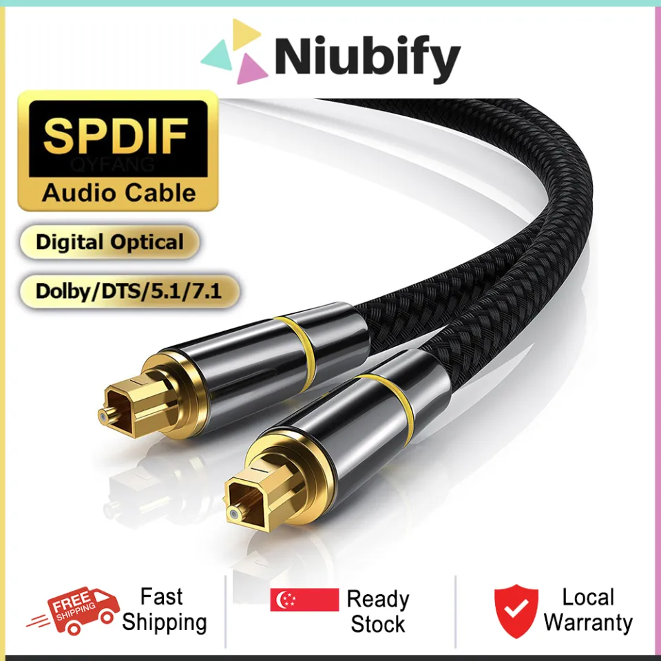 NIUBIFY Digital Audio Cable, Digital Optical Cable SPDIF Fiber