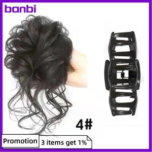 banbi Synthetic Hair Bun Chignon Messy Curly Gripping Clip Hairpin Elastic Scrunchy False Hair Pieces For Women Hairpins