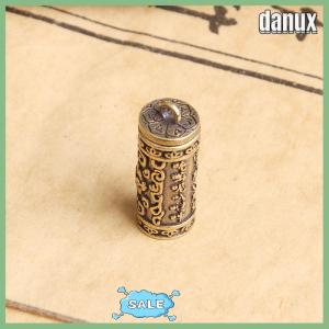 danux 1ชิ้นจี้ทองเหลืองพระพุทธเจ้าพระสูตรห้อยสร้อยคอกล่องยา
