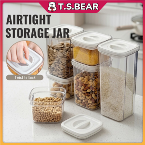 Twist Lock Airtight Food Storage Jar Milk Powder Container Bekas Kedap Udara Bekas Susu Tepung Seal Lid Spice Jar KH09