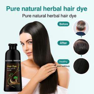 Pure Natural Herbal Hair Dye Shampoo Long Lasting Keeping Hair Healthy And Shiny To Cover White & Grey Hair