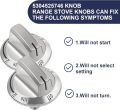 A 03546301 /02/03 5304525746 5304504839   Cooktop Knobs for Frigidaire Stove, Compatible with Frigidaire Gas Stove Knob FFGC3026SSB FFGC3026SSC FFGC3026SSE FFGC3626SSE(5).. 