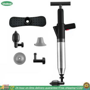[VODU] Manual Sink Plunger Stainless Steel Pipeline Clogged Remover Universal High- Accessories for Bathroom Shower Bathtub