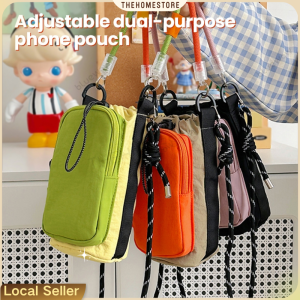 Sport Outdoor Lightweight Crossbody Bag Mobile Phone Bag Water Bottle Bag Nylon Shoulder Bag Drawstring