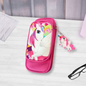 9904 - Pencil Case Unicorn Design / Kotak Pensel Cartoon Rainbow Girl Kanak-Kanak Tadika & Sekolah Rendah Stationery