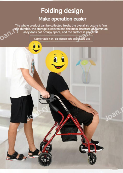 elderly%20leisure%20four-wheel%20shopping%20cart%20with%20chair%20walker%20Elderly%20walker%20trolley%20can%20push%20and%20sit%20shopping%20cart%20-%20Image%204