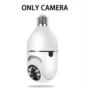 V380 Pro Dual Lens Bulb CCTV Camera Outdoor HD 8MP Waterproof PTZ Control 360° Two Way Audio and Speaker 5G Night Vision Motion Detection Bulb Monitor IP Security Camera With Alarm