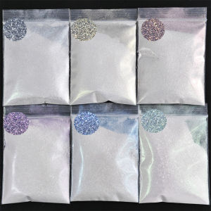 20g/bag Reflect White Diamond Pigment Nail Art Powder Silver/Gold/Red/Pink/Blue/Green Shiny Powder DIY Glitter Nail Art Powder h260819
