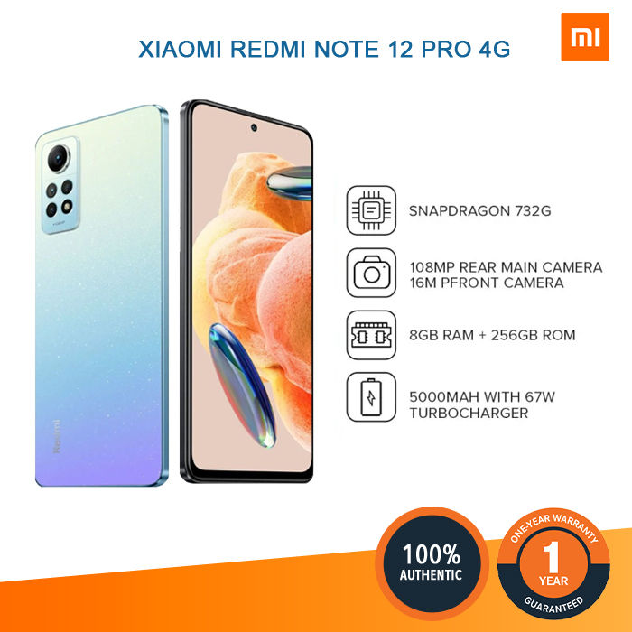 Xiaomi Redmi Note 12 Pro 4g 8GB + 256GB Global Version 8Gb Ram