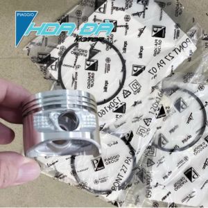 Bộ Xéc măng (1°+2°+3° Cava) và Pitton (Piston) Cao cấp Piaggio Vespa 2v/2vie 3v/3viget Máy 125cc - Cos 0 và Cos 1