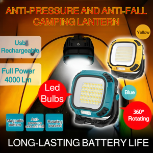 Full Scene Work Light Anti pressure anti drop camping Outdoor light USB Fast Charging Work Lamp Strong Magnetic Adsorption 360° Adjustable Emergency Lighting