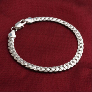 【Local shipping】 Plated Fashion Snake Chain 5 mm Width Bangle Jewelry Trendy Men Bracelets