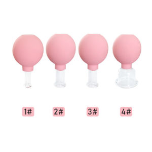 4Pcs/Set Alat Pijat Terapi Bekam Wajah Facial Vacuum Cup Face Cupping Skin Lifting Anti Kendor