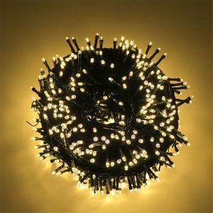 10M 100LED Black Wire Hari Raya Light String Lights Super High Quality Outdoor Fairy Light LED Light Strip Garland Black Wire for Ramadan Hari Raya Decoration Christmas Light