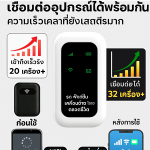 【เปิดเครื่องใช้งานได้ ใช้ฟรีตลอดชีพ】พ็อกเก็ตไวไฟใช้ได้ทุกเครือข่าย ไวไฟ แบบพกพา ไวไฟ ไร้สายฟรี จัดส่งจากกรุงเทพ/lte การเชื่อมต่อ อุปกรณ์รับสัญญาณ อุปกรณ์ไร้สาย ทุกฤดูกาล แบบพกพา กะทัดรัด  แบบพกพา แพลตฟอร์มไร้สาย แพลตฟอร์ม