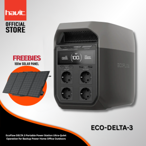 EcoFlow Delta 3 Portable Power Station Ultra-Quiet Operation for Backup Power Home Office Outdoors