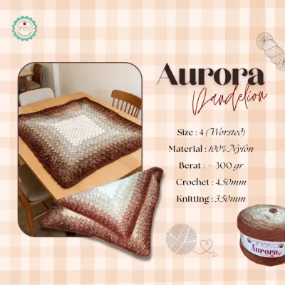 ANEKA - Benang Rajut Knitting Aurora Dandelion Nylon / Mix Colors Sembur Nilon Yarn