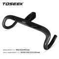 TOSEEK TR5500แฮนด์บาร์รถจักรยานเสือหมอบคาร์บอน,ราวจับคาร์บอน28.6มม. พร้อมที่ยึดคอมพิวเตอร์จักรยาน. 