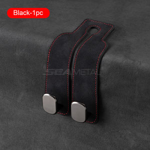SEAMETAL Car Seat Headrest Hook Multifunction Hanger Storage Organizer Universal For Handbag Purse Coat Vehicle Car Black