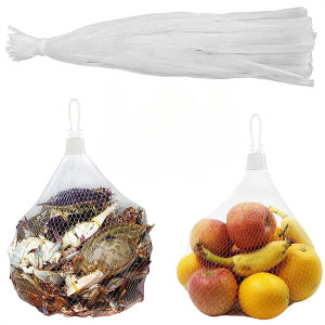 100PCS Seafood Boiling Bags with Loop-Style Mesh Produce Bags Onion Bags Fruit and Vegetable Bags Egg Packaging Bag