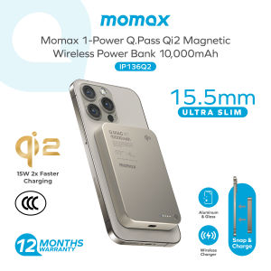 [CCC Certified] Momax IP136Q2 Q.Mag x1 Qi2 10000mAh Magnetic Wireless Battery Pack