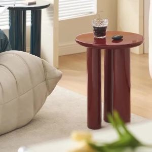 Sacesr Solid Wood Side Table Anti-collision High Load-bearing Round Coffee Tables Nordic Luxury Modern Stable Living Room Furniture 9Y3K6