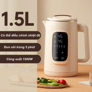 Ấm Đun Nước Siêu Tốc Giữ Nhiệt 48H GUESMI NTC Dung tích 1.5L Công Suất 1500W Khử Clo Nút Cảm Ứng - EuroHome