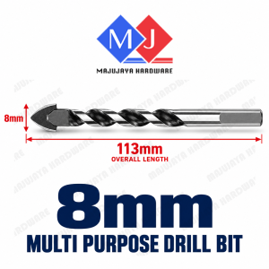 Multi Purpose Drill Bit 6mm 8mm 10mm 12mm Porcelain Ceramic Tile Glass Mirror Brick Masonry Wall Wood Mata Tebuk Dinding