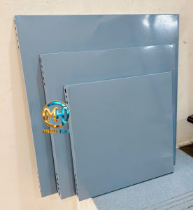 [MÂM VUÔNG] Mâm kệ sắt màu xám 40X40cm - 50x50cm - 60x60cm mâm lắp kệ sắt V lỗ - Mâm sơn tĩnh điện