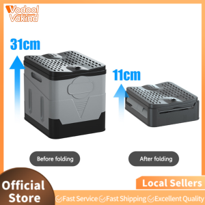 【Vakind】 Folding Toilet Portable Multifunction Bedpan Strong Bearing Capacity Reusable Trash Can for Tour Emergency Self-driving Travel
